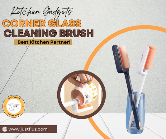 Non Dead Corner Glass Cleaning Brush Kitchen Gadgets