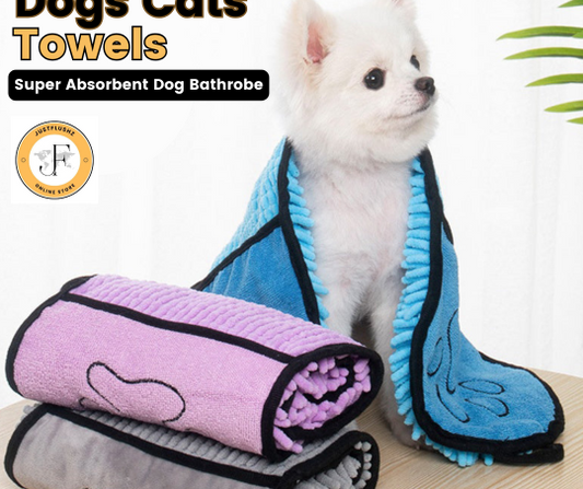Dogs Cats Towels Super Absorbent Dog Bathrobe Microfiber Bath Towels Quick-Drying Cat Bath Towel For Pets Towel Dog Towels Pet Products