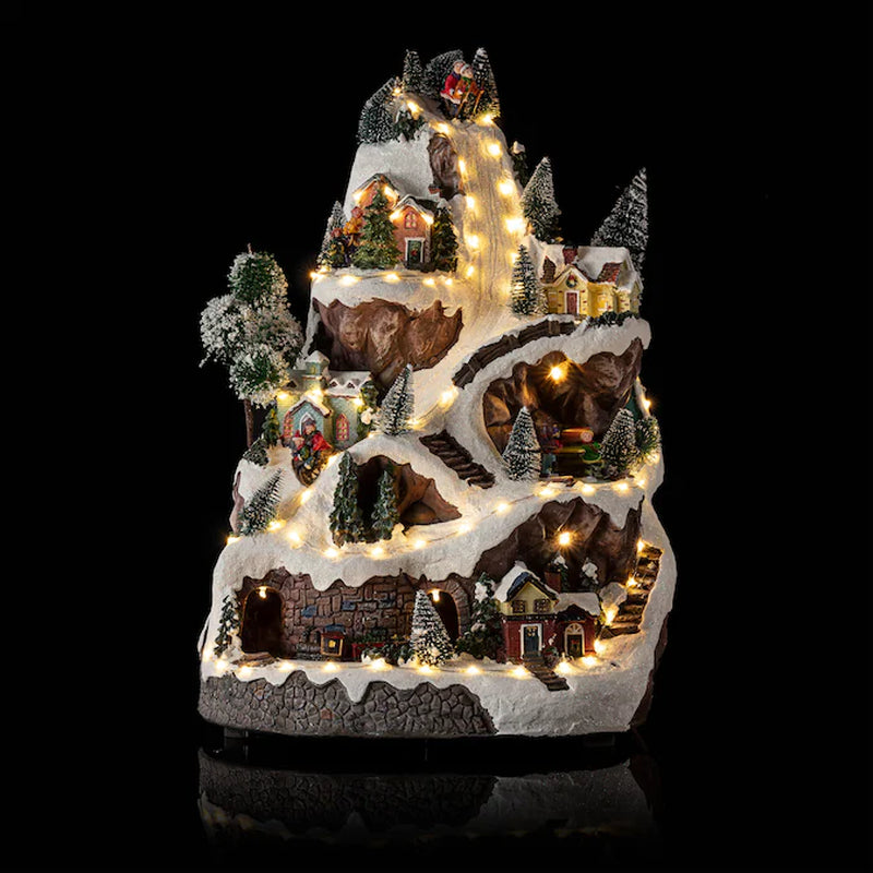 18-In Lighted Musical Figurine Merry Christmas Decor