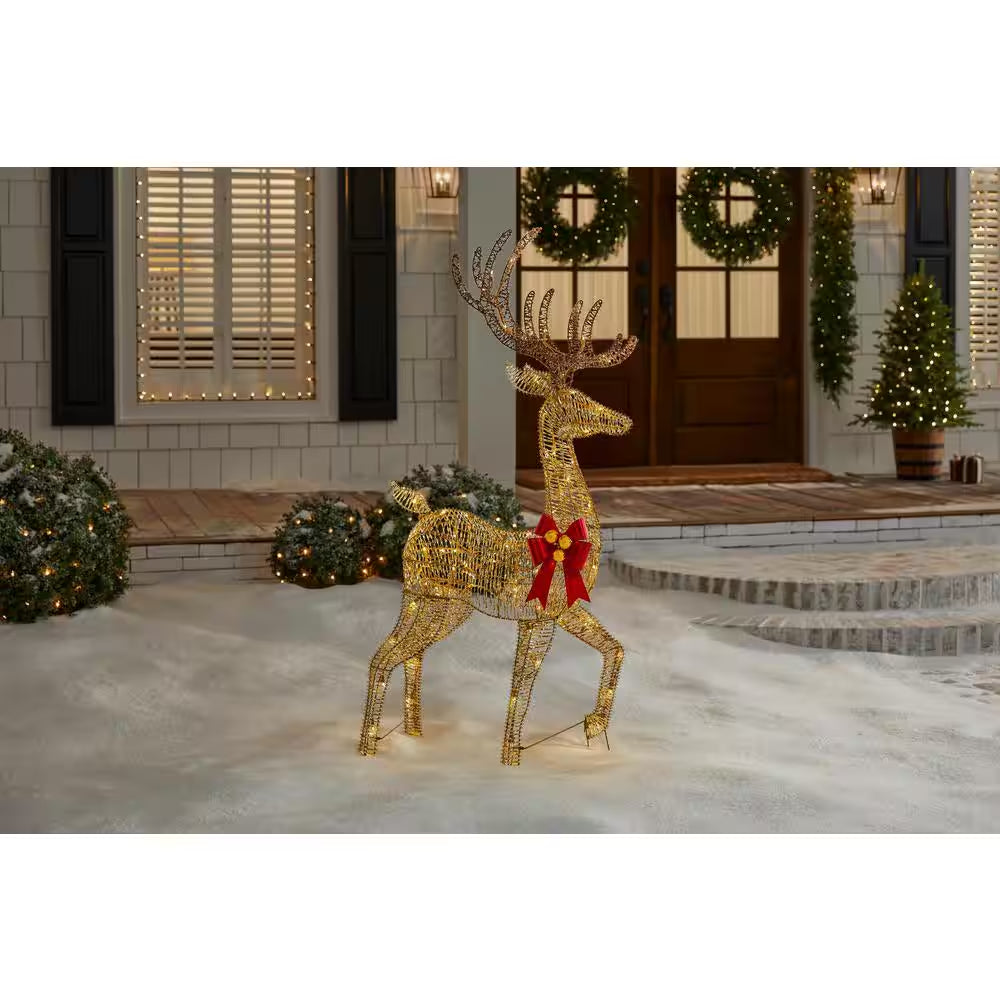 5 Ft. Polar Wishes LED Deer Holiday Yard Decoration Y37