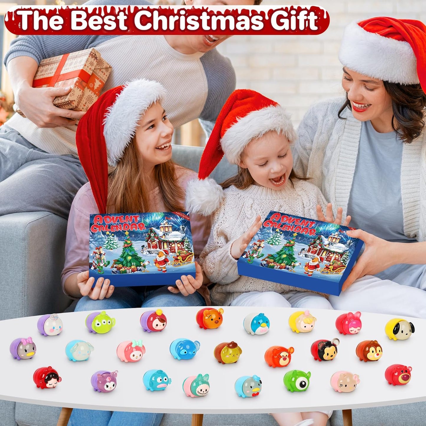 Christmas Advent Calendar 2024 Holiday Countdown Calendars Xmas Surprises, with 24 Collectible Figures Party Favors for Boys Girls Kids 24 Exclusive Items Christmas Vacation Gifts Decor