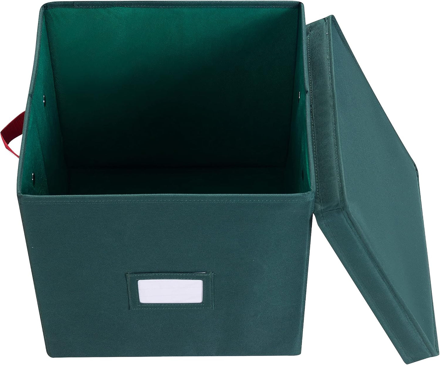 Storage Ornament Box - Holiday Organizer Cube with 64 Individual Compartments and Adjustable Dividers - for Christmas Decorations by (Green)