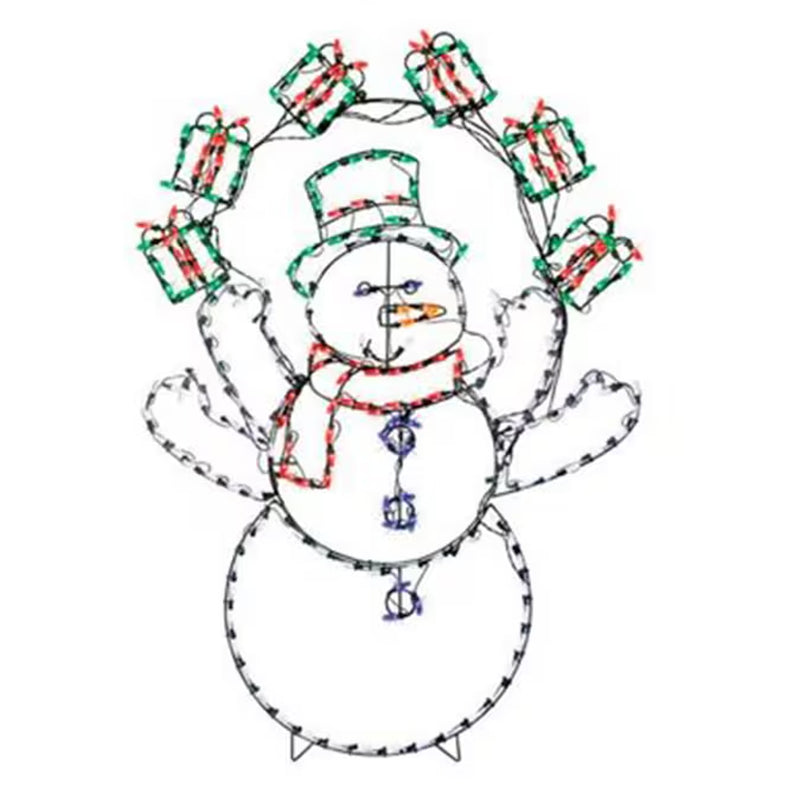 48-In Santa Yard Decoration with Multicolor LED Lights