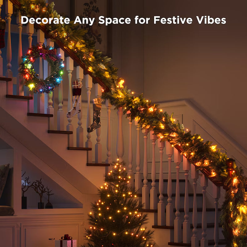200-Count 62-Ft Multi-Function Multicolor LED Plug-In Christmas String Lights Timer