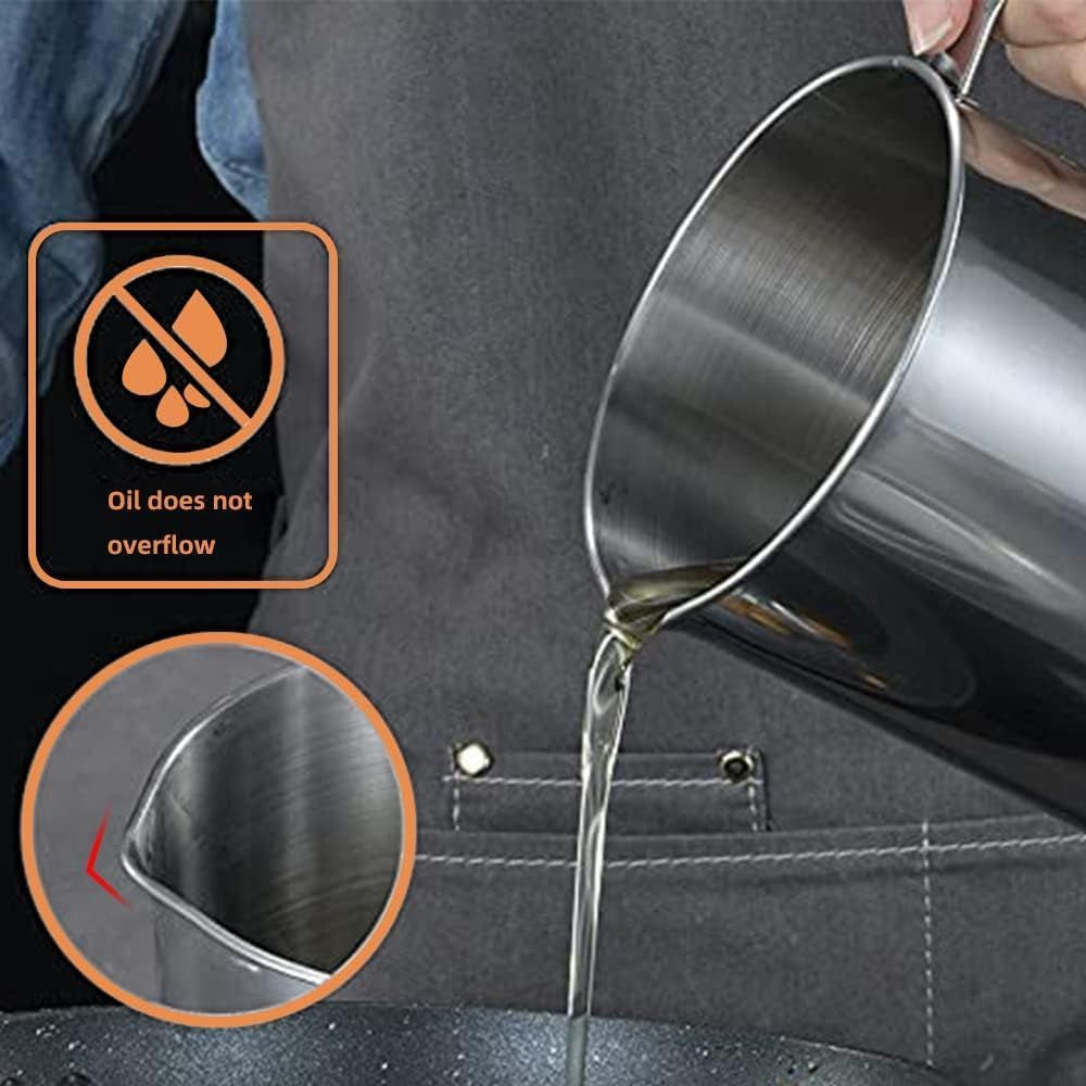 Oil Strainer Pot Grease Can 1.3L/44 Oz Food Strainer Oil Storage Container with Fine Mesh Strainer Dust-Proof Lid Non-Slip Tray for Storing Frying Oil & Cooking Grease