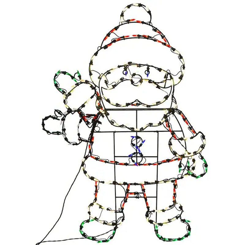 48-In Santa Yard Decoration with Multicolor LED Lights