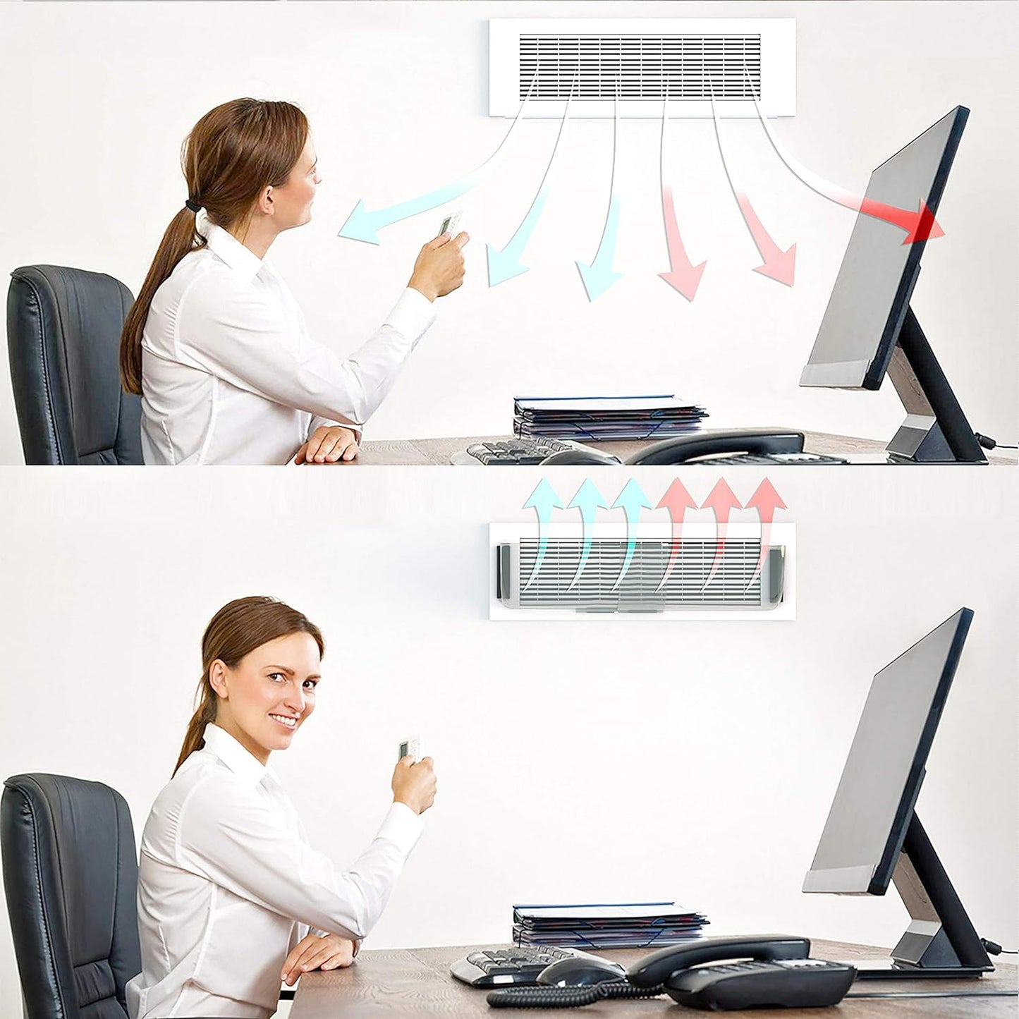 Adjustable Magnetic Heat and Air Deflector for Vents, Sidewall, and Ceiling Registers