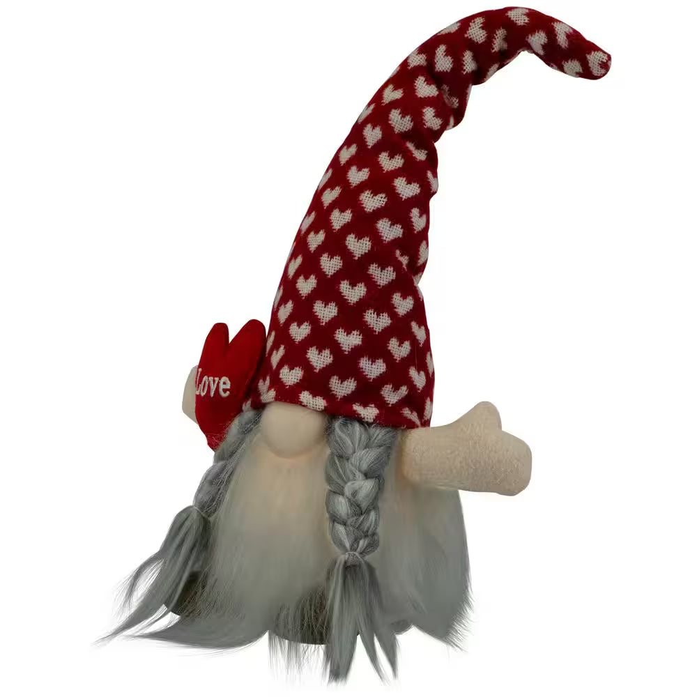 13 In. Lighted Girl Valentine'S Day Gnome with Love Heart