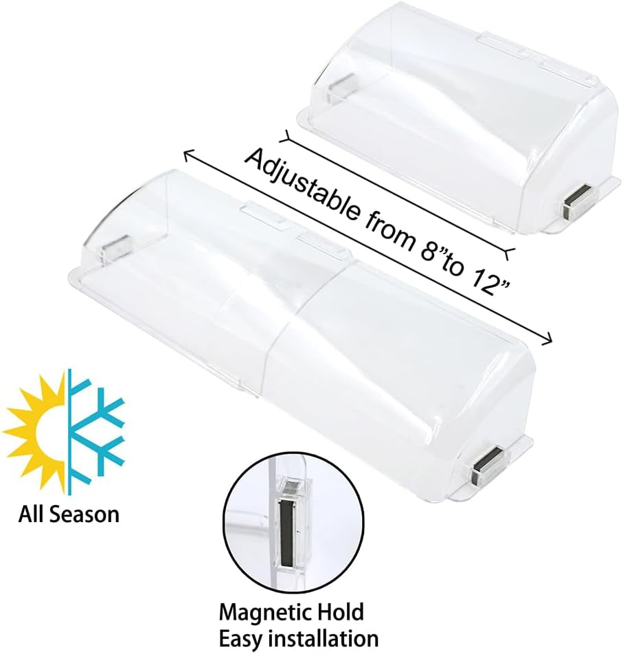 Unbreakable Air Deflector 8" to 12" Adjustable Heat and Air Vent Deflector Magnetic for Floor Registers, Also Work for Vents, Sidewall, and Ceiling Registers