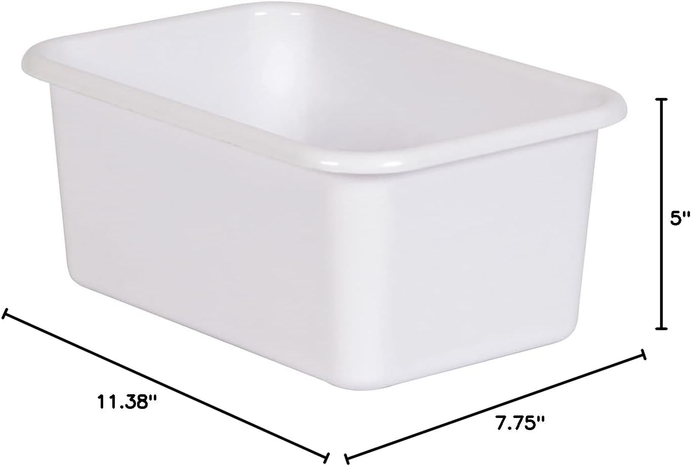 ® White Small Plastic Storage Bin
