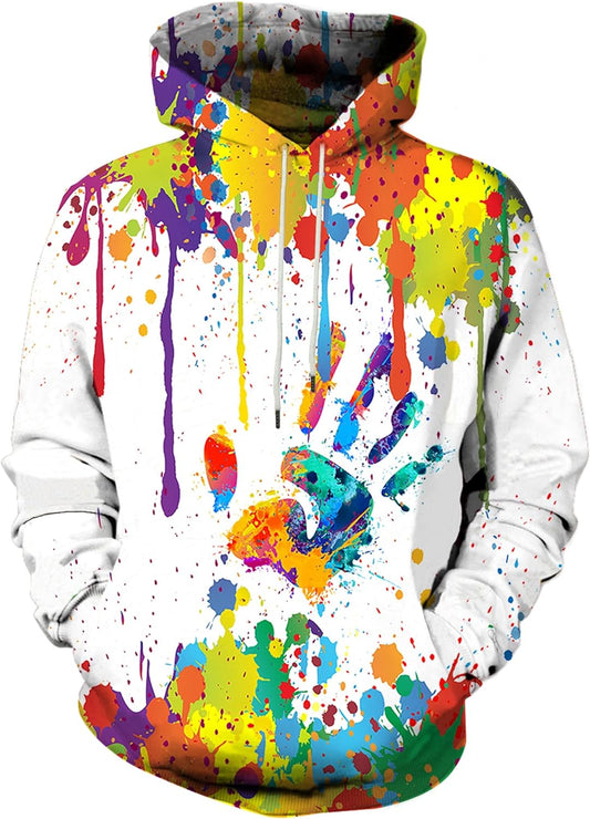 Hgvoetty Unisex 3D Print Hoodies Graphic Space Pullover Hooded Sweatshirts for Men Women