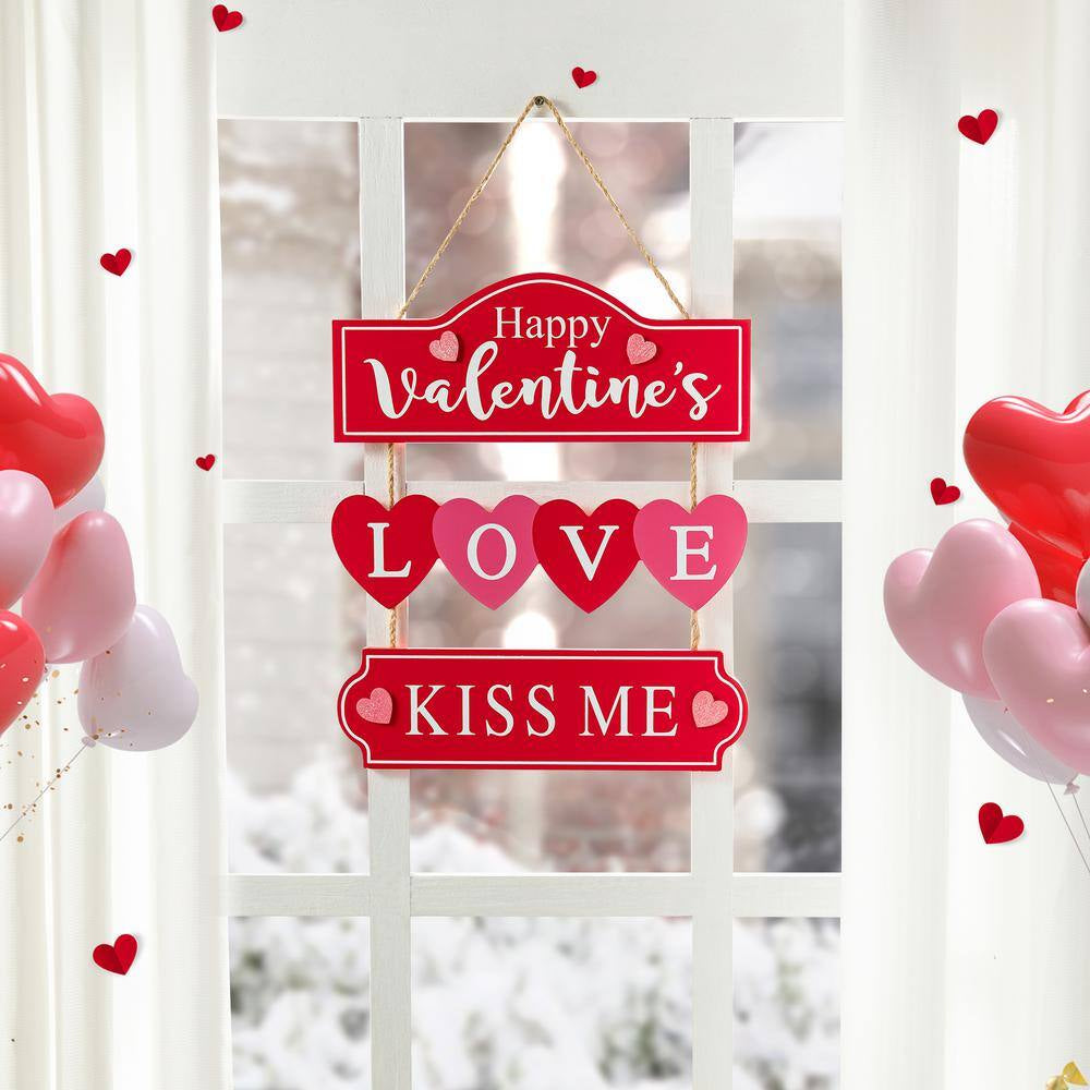 13.50 In. H Valentine'S Wooden LOVE Word Sign Door Hanger