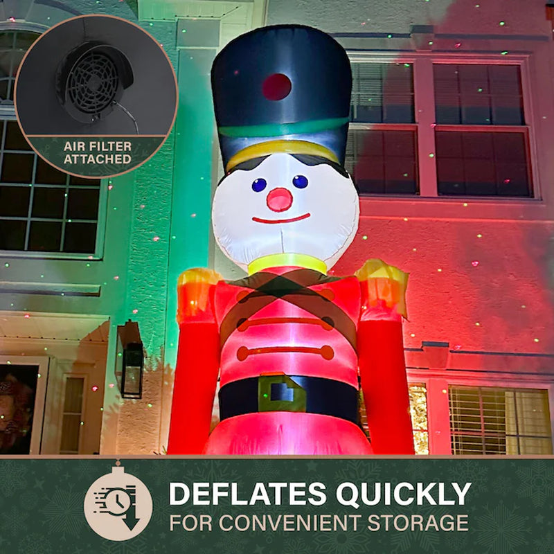 12-Ft Lighted Nutcracker Christmas Inflatable