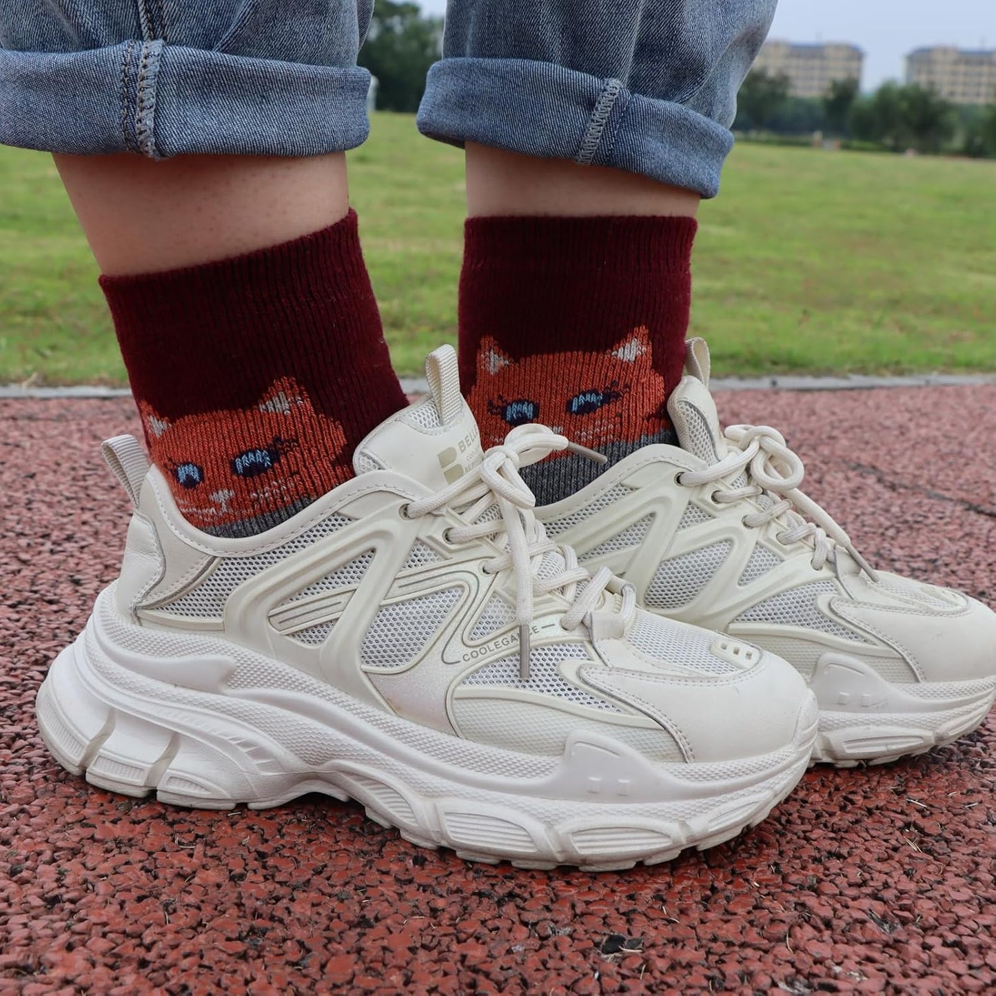 5Pack Womens Warm Wool Soft Cozy Crew Socks Cute Animal Owl Cat Design Sock for Fall Winter Christmas Gifts Size 5-9