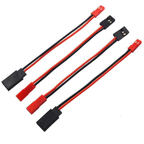 2Pairs Vgoohobby 10CM JST Plug to JR Connector Male Female Cable Servo Adapter Wire for RC Plane Helicopter Car