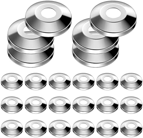1/2 Inches Escutcheon Flange Plate Pipe Cover for 5/8 Inches OD Copper, PEX, and PVC plumbing Pipe Stainless Steel Chrome Plated Escutcheon Pipe Wall Cover (12)