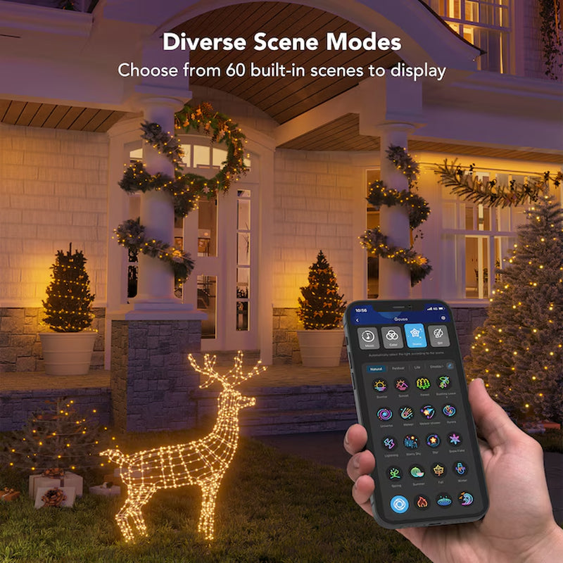 200-Count 62-Ft Multi-Function Multicolor LED Plug-In Christmas String Lights Timer