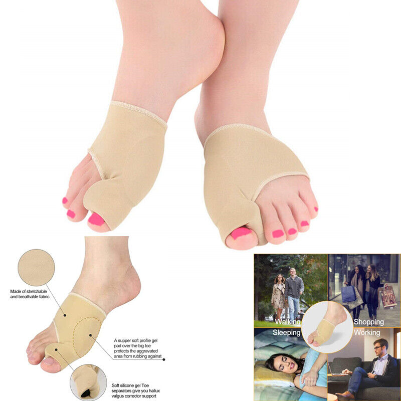 Big Toe Bunion Corrector Splint Straightener Valgus Pain Relief  Big Bone Orthopedic Bunion Correction Pedicure Socks Silicone Corrector Braces Toes Separator Feet Care Tool