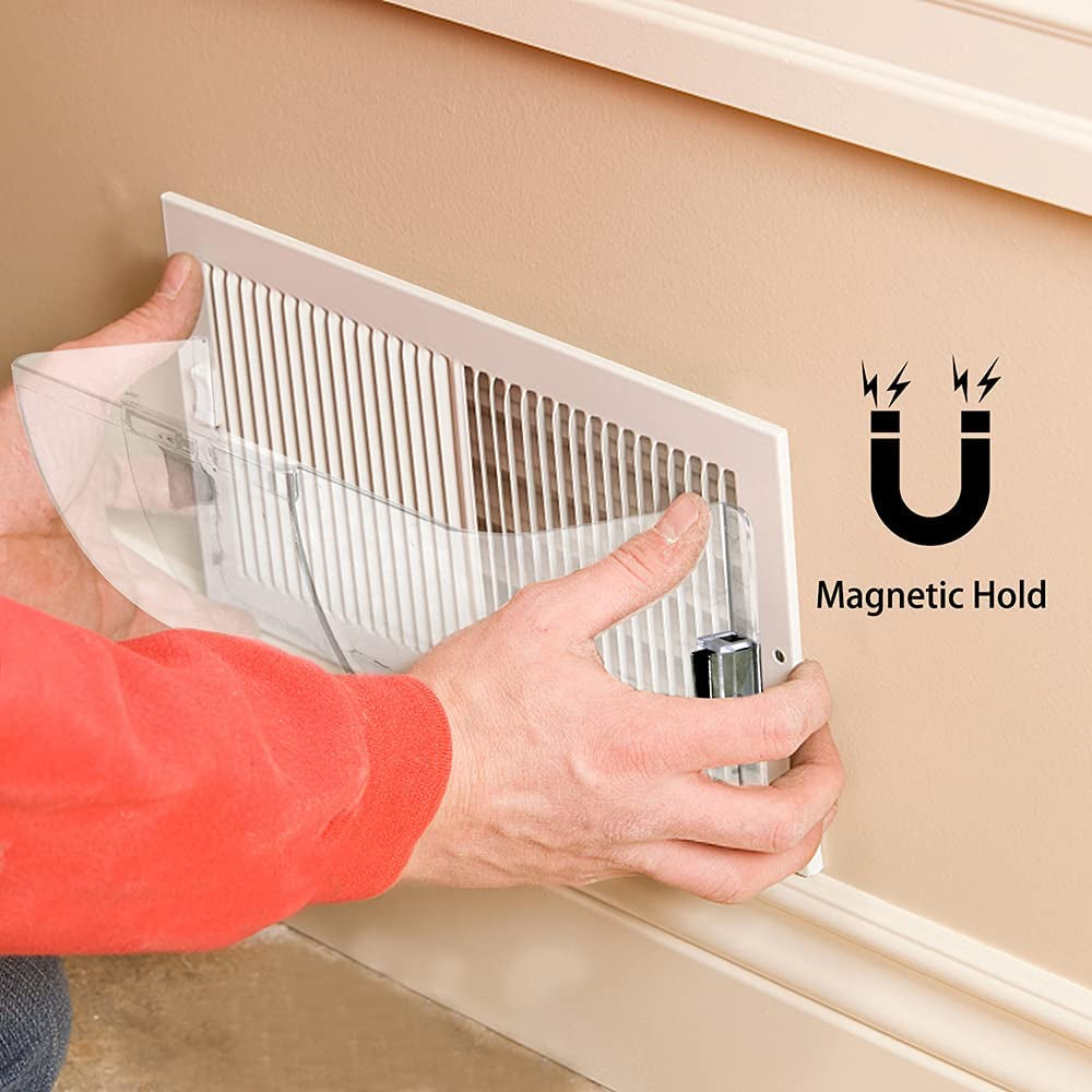 Unbreakable Air Deflector 8" to 12" Adjustable Heat and Air Vent Deflector Magnetic for Floor Registers, Also Work for Vents, Sidewall, and Ceiling Registers