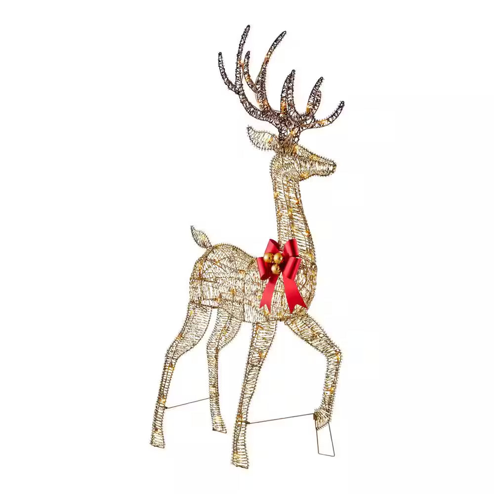 5 Ft. Polar Wishes LED Deer Holiday Yard Decoration Y37