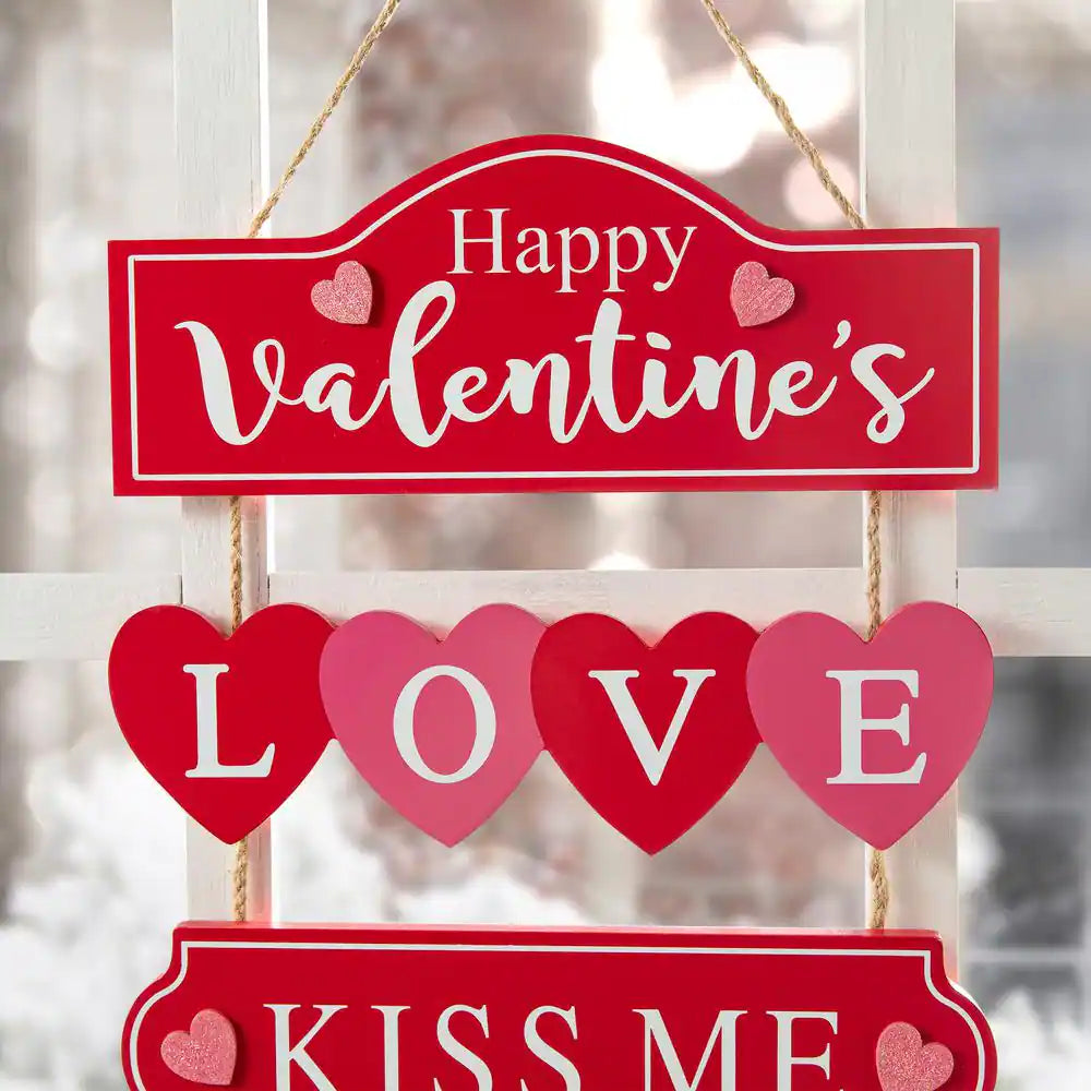 13.50 In. H Valentine'S Wooden LOVE Word Sign Door Hanger