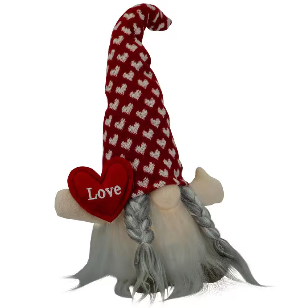 13 In. Lighted Girl Valentine'S Day Gnome with Love Heart