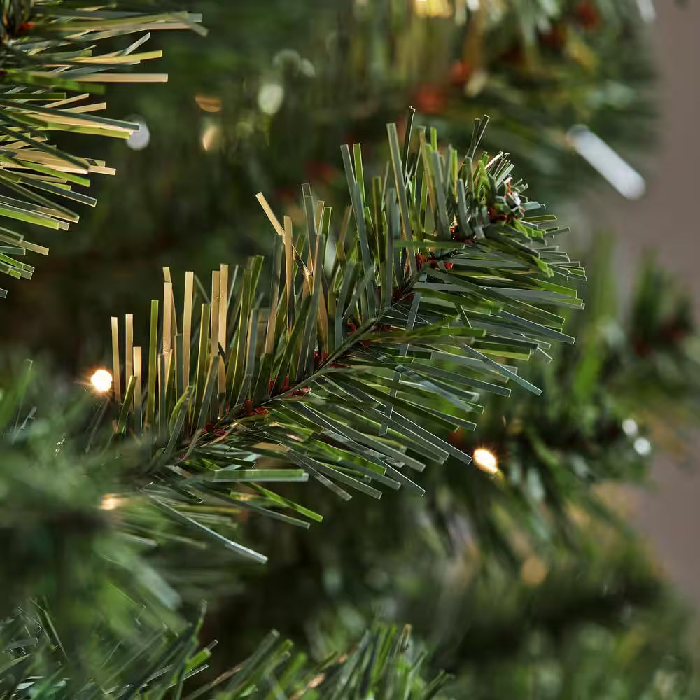 6.5 Ft. Pre-Lit LED Festive Pine Artificial Christmas Tree T2