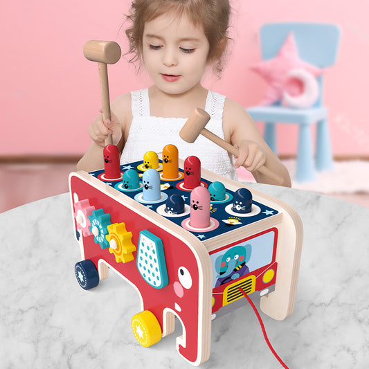 Animal Bus Pounding Bench Montessori | Educational Toys | Just Flushz