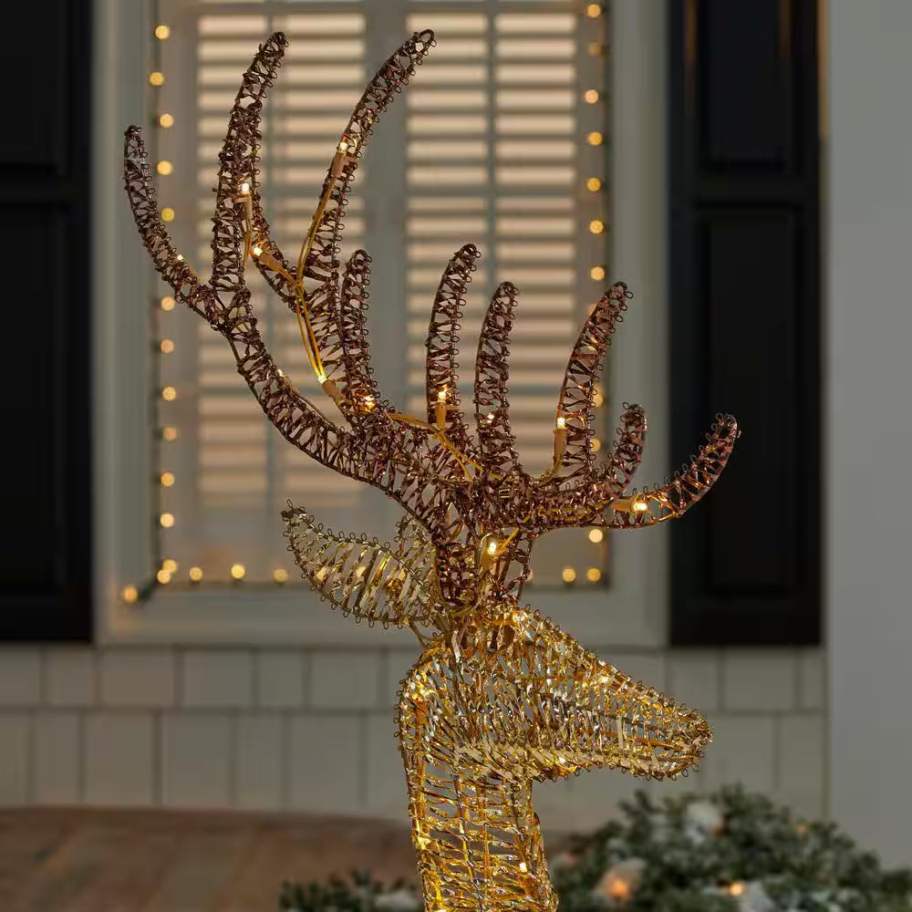5 Ft. Polar Wishes LED Deer Holiday Yard Decoration Y37