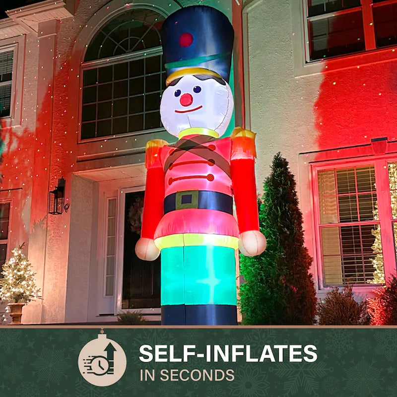 12-Ft Lighted Nutcracker Christmas Inflatable