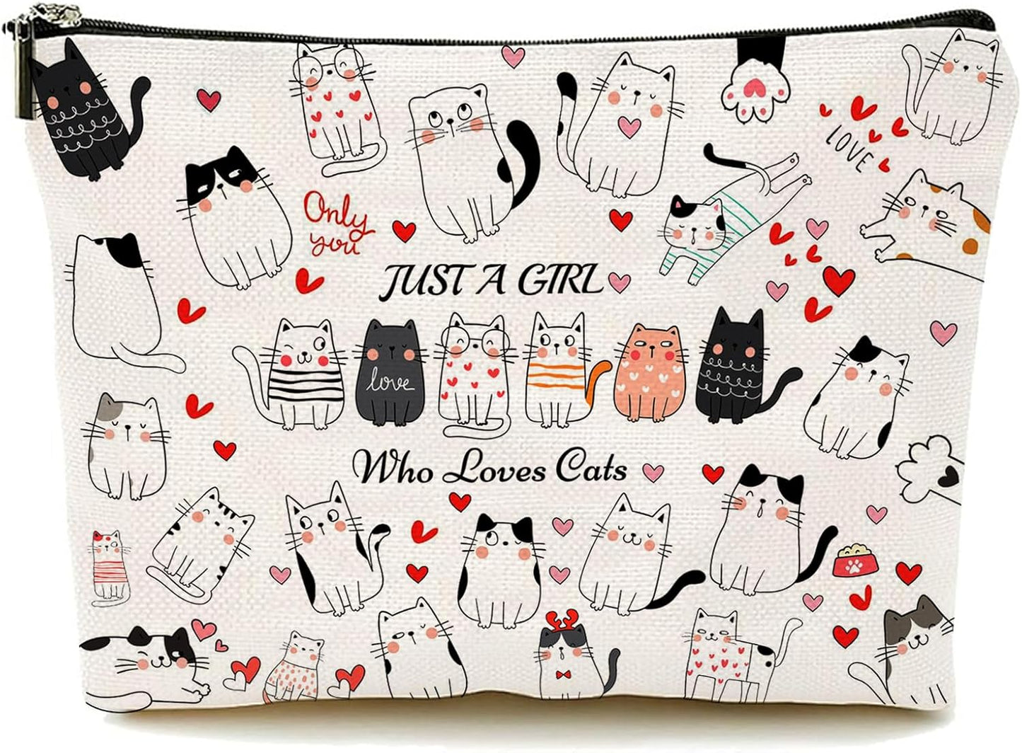 Birthday Gifts for Teenage Girls, Cat Makeup Bags, Cat Lover Gifts for Girls Women, Cute Cosmetic Bag Cat Gifts for Cat Lovers Christmas Gifts for Her, Sister, Daughter, Women