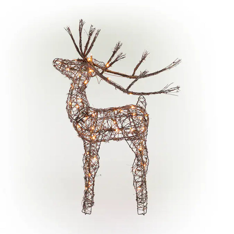 35-In Reindeer Free Standing Decoration with White Incandescent Lights