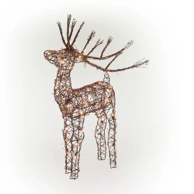 35-In Reindeer Free Standing Decoration with White Incandescent Lights