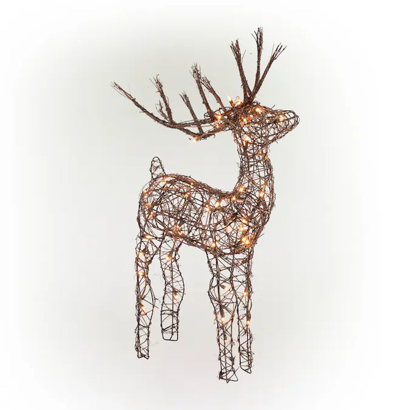 35-In Reindeer Free Standing Decoration with White Incandescent Lights