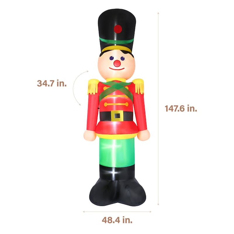 12-Ft Lighted Nutcracker Christmas Inflatable