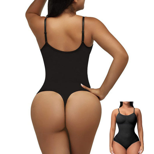 Women's Suspender Jumpsuit Fashion Casual Seamless Slim Body-shaping Corsets Bodysuit