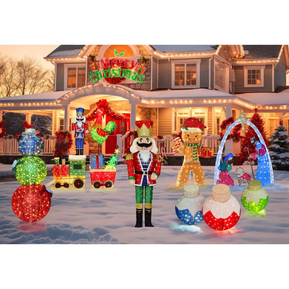 5 Ft. Gingerbread Man Outdoor Christmas Holiday Yard Decoration Warm White LED