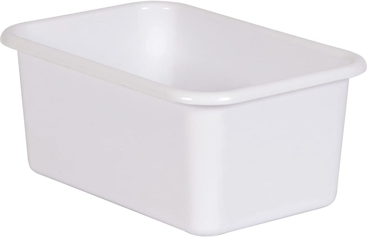 ® White Small Plastic Storage Bin
