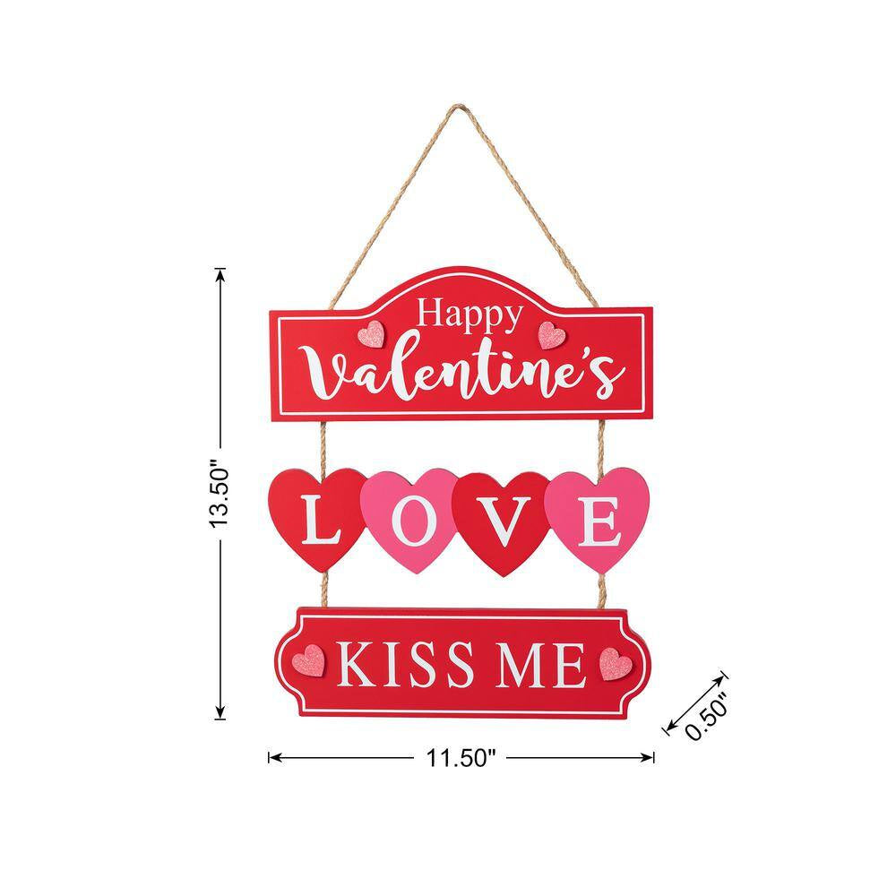 13.50 In. H Valentine'S Wooden LOVE Word Sign Door Hanger