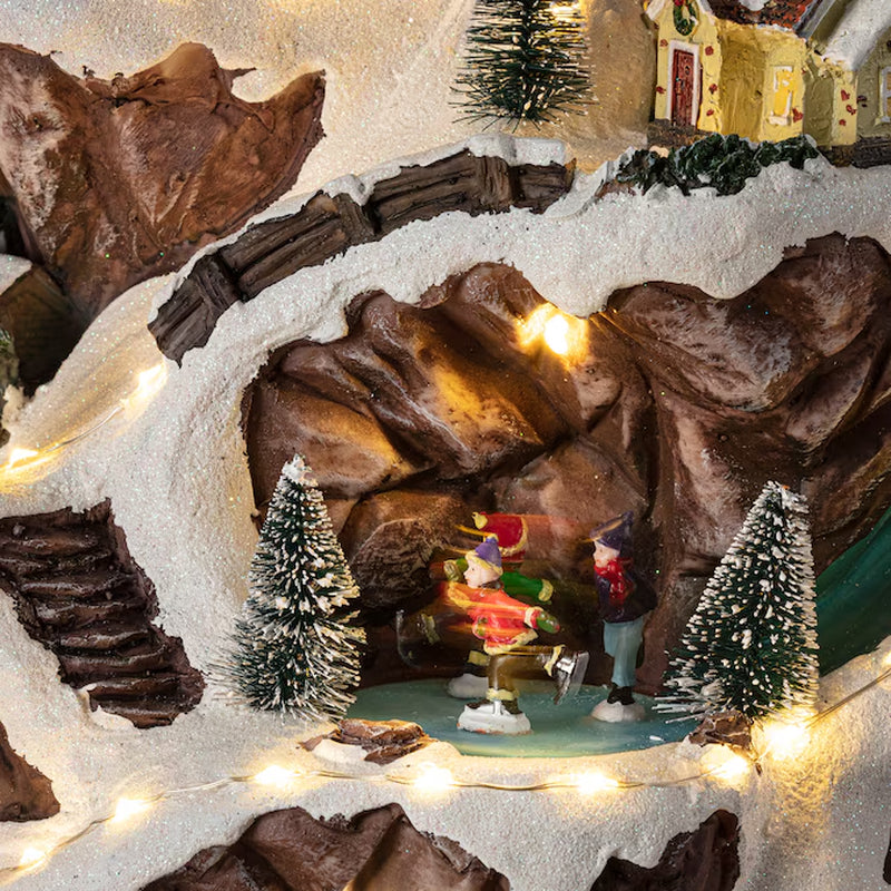18-In Lighted Musical Figurine Merry Christmas Decor
