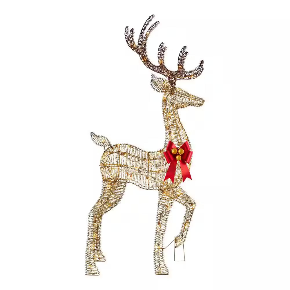 5 Ft. Polar Wishes LED Deer Holiday Yard Decoration Y37