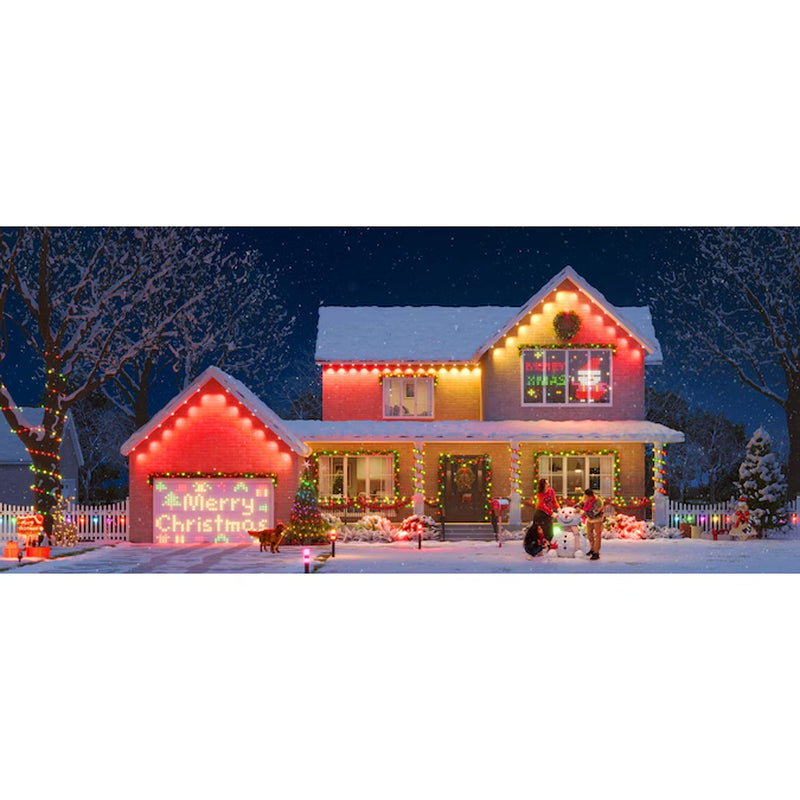 200-Count 62-Ft Multi-Function Multicolor LED Plug-In Christmas String Lights Timer