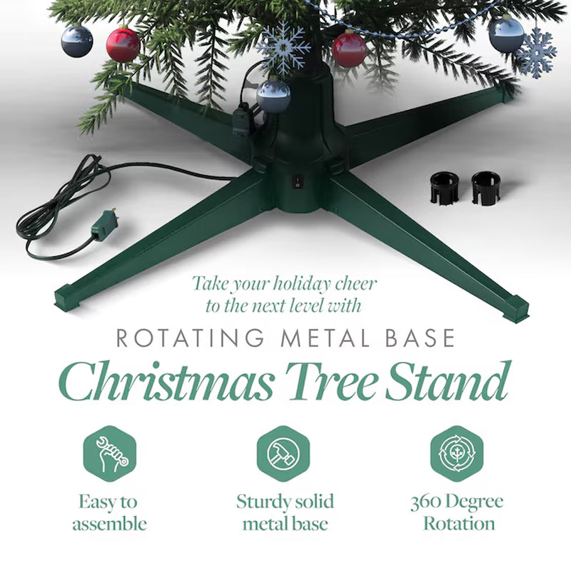 14.3-In Metal Rotating 7.5-Ft Tree Stand