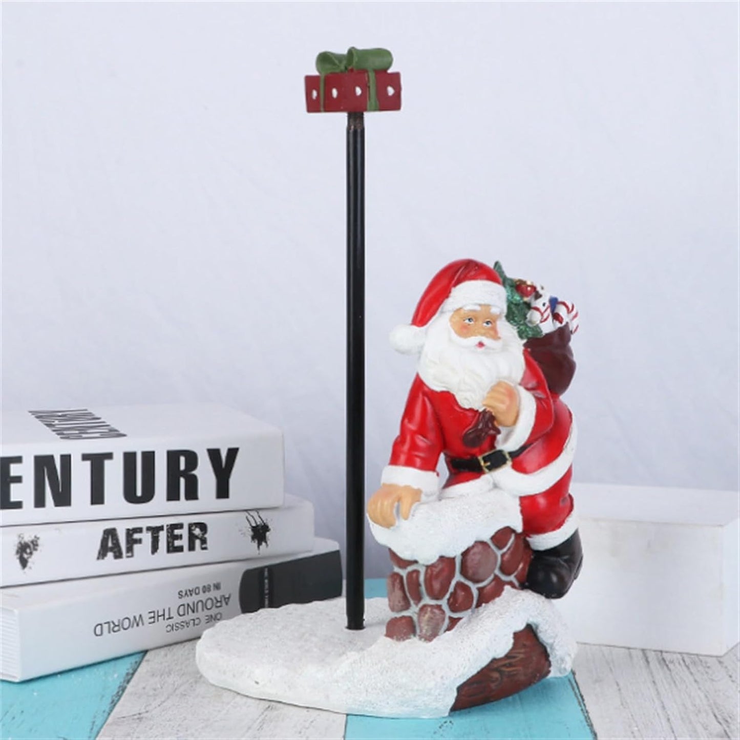 Christmas Paper Towel Holder,Santa Resin Ornament Decorative Dining Tables,Kitchen Roll Holder,Christmas Figurine Countertop Roll Dispenser Big Sale Flash Deal Cheap Item under 2 Dollar