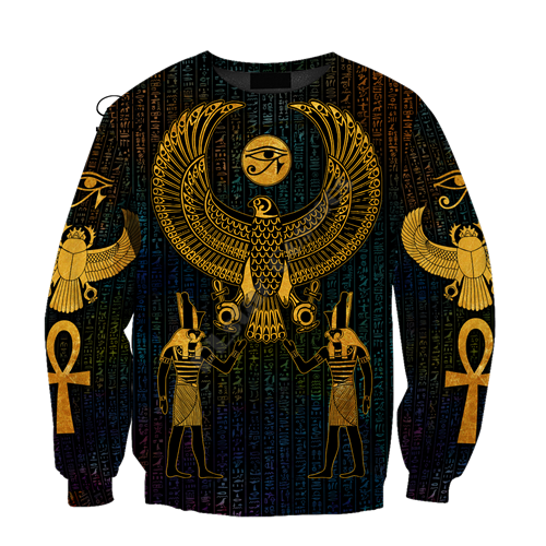 Egypt Style-Egyptian- Ancient Egypt Casual-Pharaoh Style Sweater- Printed Sports Casual Pullover Zipper Sweater
