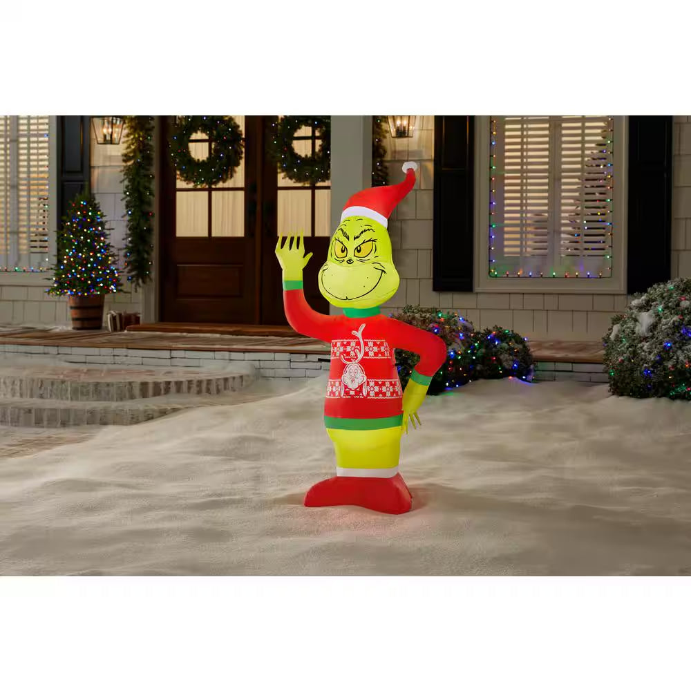 4 Ft. LED Grinch in Max Sweater Christmas Airblown Inflatable