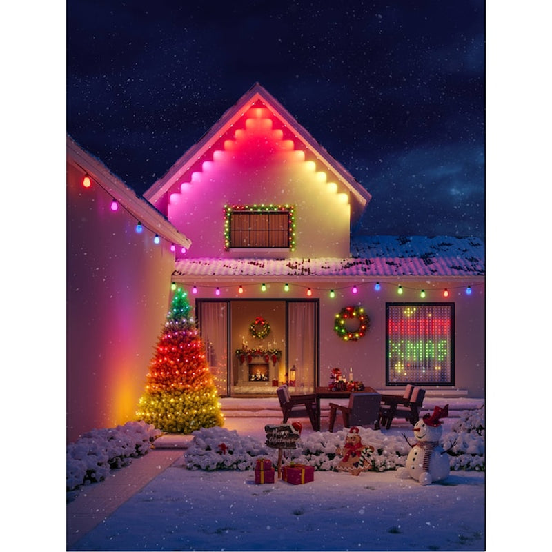 200-Count 62-Ft Multi-Function Multicolor LED Plug-In Christmas String Lights Timer