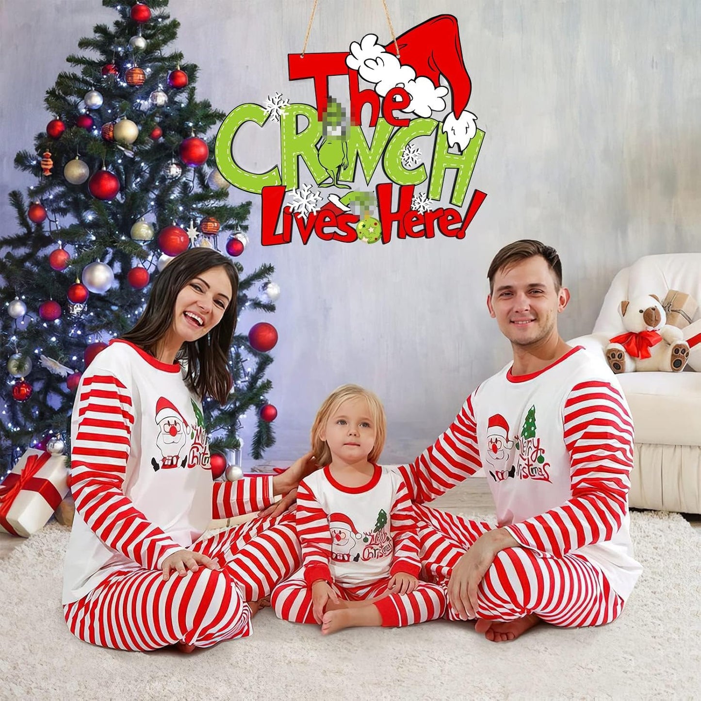 Christmas Decorations Hanging Sign - Christmas Wooden Door Sign Thief Stole Decor for Holiday Xmas Door Wall Tree Decorations Indoor Outdoor