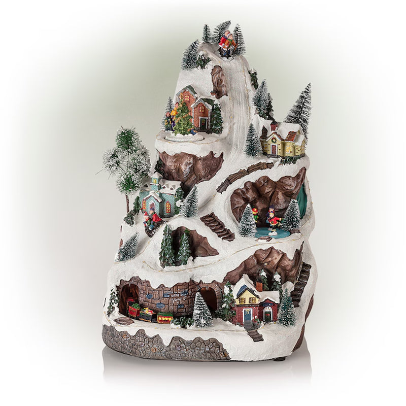18-In Lighted Musical Figurine Merry Christmas Decor