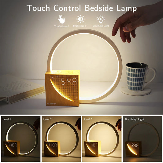 Multifunctional Bedside Lamp with Touch Control and Natural Sounds